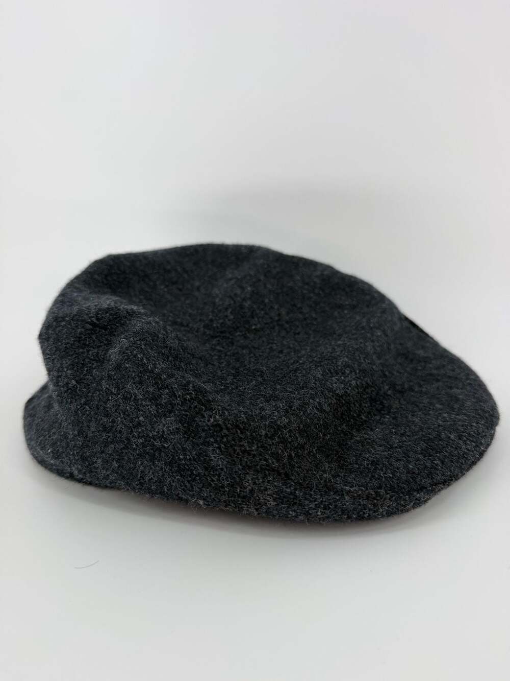 Charcoal Grey Wool Flat Cap Newsboy Hat
